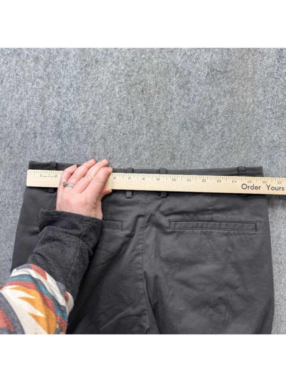Birddogs Pants Men 32x30 Gray Boomstick Lined Stretch Performance Chino Golf - Picture 9 of 16
